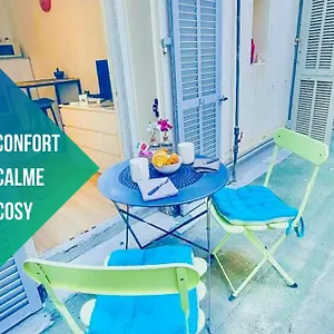 Studio T1 Centre - Ideal Couple & Amis - Confort - Wifi - Calme - Climatisation - Coin Terrasse Nizza